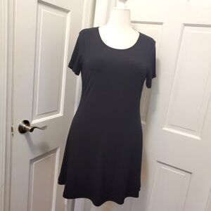 Michael Michael Kors Black A-Line Stretchy Knit Dress, Size Large S/S